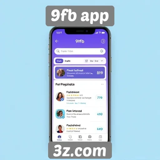 Interface do 9fb app é simples e intuitiva para novos usuários